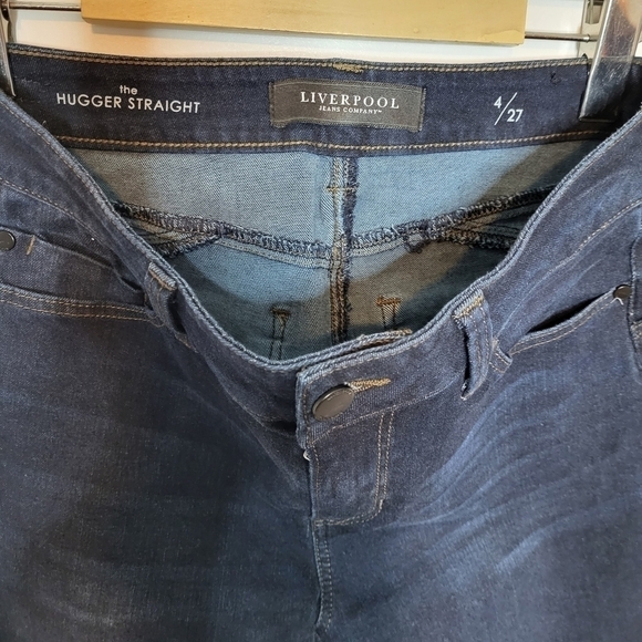 LiverpoolJeans Simone Hugger Straight Leg Dark Blue Jeans Size 27 - Picture 6 of 10